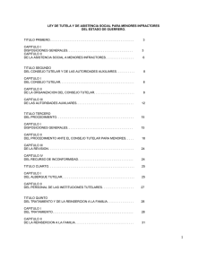 ley de tutela y de asistencia social para menores infractores del