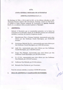 Junta General Ordinaria de Accionistas 28/04/2011