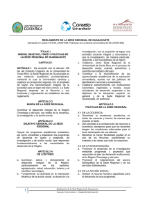 Reglamento de la Sede Regional de Guanacaste