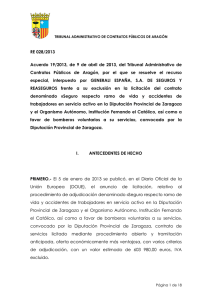 RE 028/2013 Acuerdo 19/2013, de 9 de abril de 2013, del Tribunal