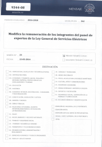 Modifica la remuneración de los integrantes del panel de expertos