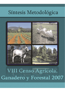 Síntesis Metodólogica del VIII Censo Agrícola, Ganadero y