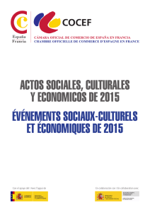 ACTOS SOCIALES, CULTURALES Y ECONOMICOS DE 2015
