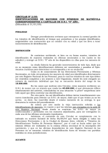 CIRCULAR Nº 2/05: IDENTIFICACIONES DE MAYORES CON