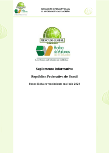 Suplemento Eurobonos República Federativa de Brasil 2020
