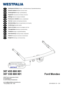 307 455 600 001 307 336 600 001 Ford Mondeo