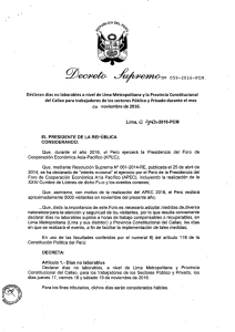 Page 1 GZec, ezo 4% remo. 059-20l.6 — PCM . Declaran días no