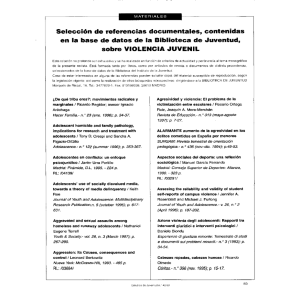 Selección de referencias documentales, contenidas