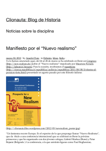 Manifiesto por el “Nuevo realismo” | Clionauta: Blog de Historia