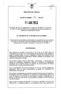 Decreto 0721 de 2013
