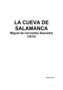 Cervantes Saavedra, Miguel de, LA CUEVA DE SALAMANCA