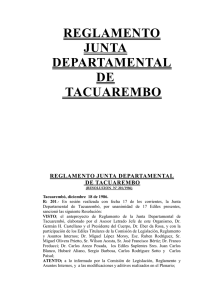 REGLAMENTO JUNTA DEPARTAMENTAL DE TACUAREMBO