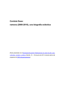 Cordula Daus: ramona (2000-2010), una biografía ecléctica