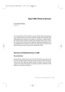 Report 2008 of Revista de Educación