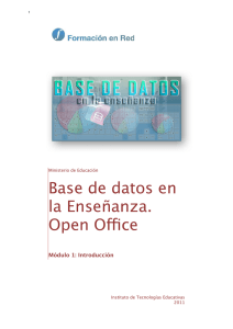 Base de datos en la Enseñanza. Open Office