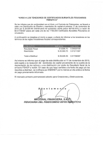 &ldquo;AVISO A LOS TENEDORES DE CERTIFICADOS BURSATILES
