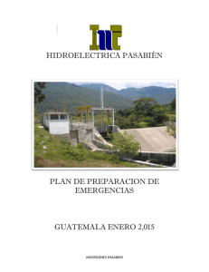 hidroelectrica pasabi&eacute;n plan de preparacion de