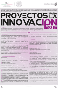 proyectos para la innovación 2016
