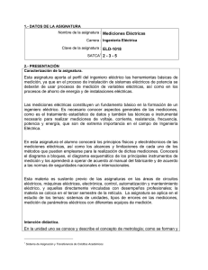Mediciones Eléctricas - Instituto Tecnológico de Aguascalientes