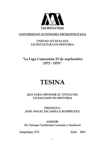 &ldquo;La Liga Comunista 23 de septiembre 1973