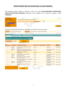 INSTRUCCIONES UNA VEZ ADJUDICADA LA PLAZA ERASMUS: