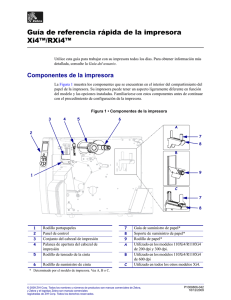 Guía de referencia rápida de la impresora Xi4™/RXi4