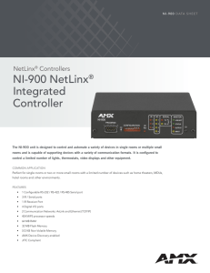 Data Sheet - NI-900 NetLinx Integrated Controller