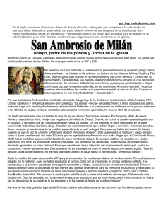 San Ambrosio de Milán, obispo, padre de los