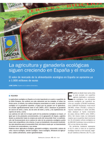 La agricultura y ganadería ecológicas siguen creciendo