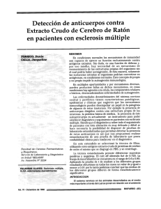 Detección de anticuerpos contra Extracto Crudo de Cerebro de Ratón