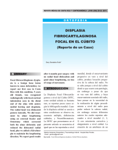 displasia fibrocartilaginosa focal en el cúbito
