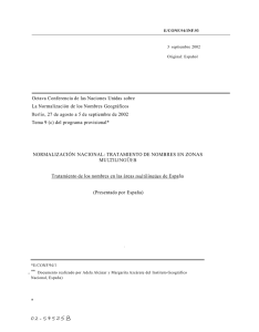 normalización nacional: tratamiento de nombres