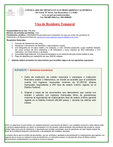 Visa de Residente Temporal - Secretaría de Relaciones Exteriores