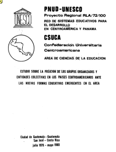 Estudio sobre la posición de los grupos organizados y entidades