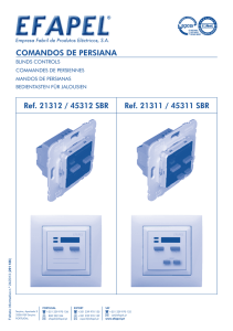 COMANDOS DE PERSIANA Ref. 21312 / 45312 SBR Ref
