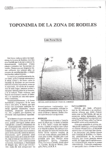 Toponimia de la zona de Rodiles