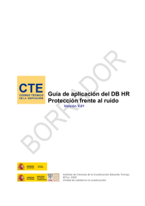 Guía de aplicación del DB HR Protección frente al ruido