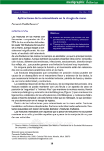 Aplicaciones de la osteosíntesis en la cirugía de