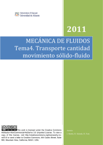 MECÁNICA DE FLUIDOS Tema4. Transporte cantidad movimiento