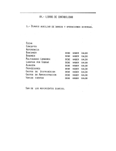 XV.- LIBROS DE CONTABILIDAD l.- DTAARIO