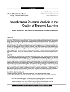 Discourse Analysis in the Quality of Expected Learning