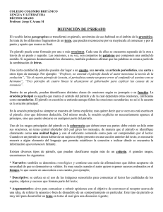 definici&oacute;n de p&aacute;rrafo