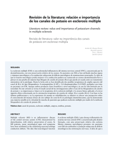 relación e importancia de los canales de potasio en esclerosis