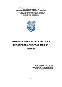 Teor&iacute;as de la Argumentaci&oacute;n: Ensayo de Manuel Atienza