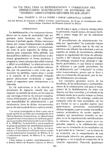 LA VIA ORAL PARA LA REHIDRATACIOK Y CORRECCION DEL