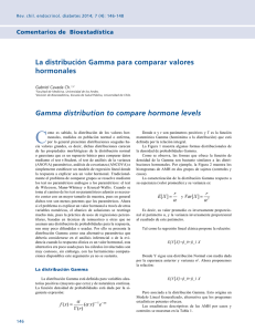 La distribución Gamma para comparar valores hormonales Gamma