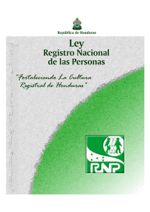 Ley del Registro Nacional de las Personas