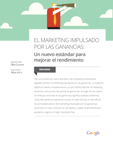 EL MARKETING IMPULSADO POR LAS GANANCIAS: