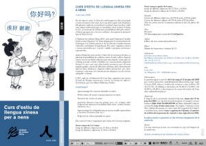 Curs d`estiu de llengua xinesa per a nens
