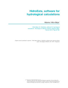 HidroEsta, software for hydrological calculations